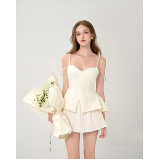  Áo kiểu hai dây thắt nơ - Olivia top - RED BEAN 