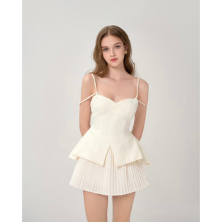 Áo kiểu hai dây thắt nơ - Olivia top - RED BEAN