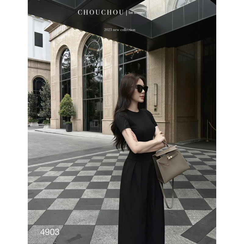 Set áo thun quần xếp suôn Chouchou [Ảnh thật cam thường hình cuối]