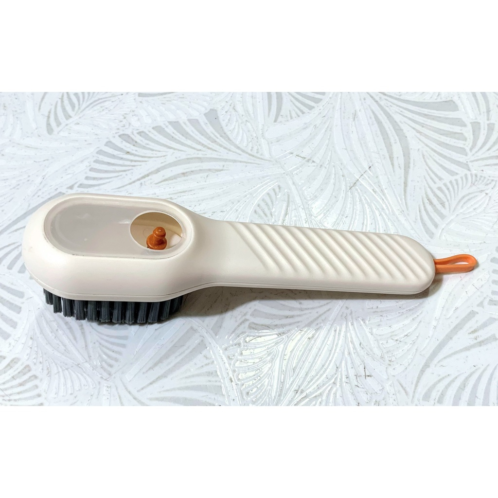 Bàn chải vệ sinh giày dép, rửa xe, chà sàn, phòng tắm có tay cầm và khay đựng xà bông mini tiện lợi đa năng