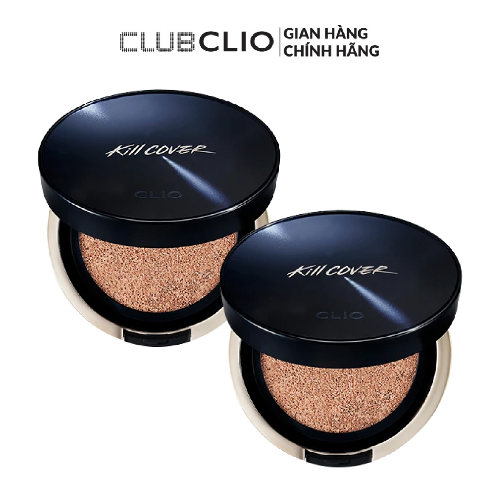 Combo 2 Phấn Nước Clio Kill Cover Founwear Cushion All New 3.5-Bo Vanilla (15gx2) (HSD 07/2024)