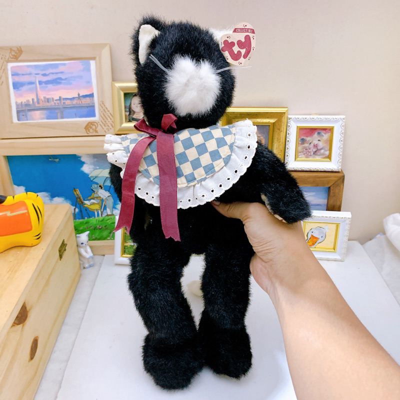 Gấu bông mèo đen handmade vintage 1993 thú nhồi bông đồ chơi dễ thương