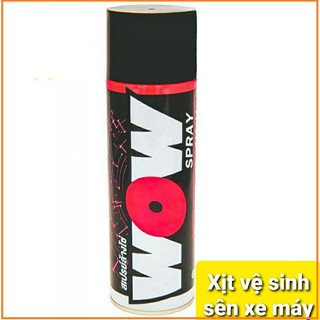 Chai vệ sinh sên wow spray, xịt vệ sinh sên wow , vệ sinh xích wow 600ml,dưỡng sên xe máy wow