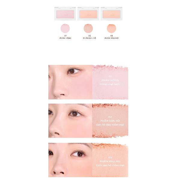 Phấn má hồng Bbia Ready To Wear Powder Cheek (Apricot Edition)