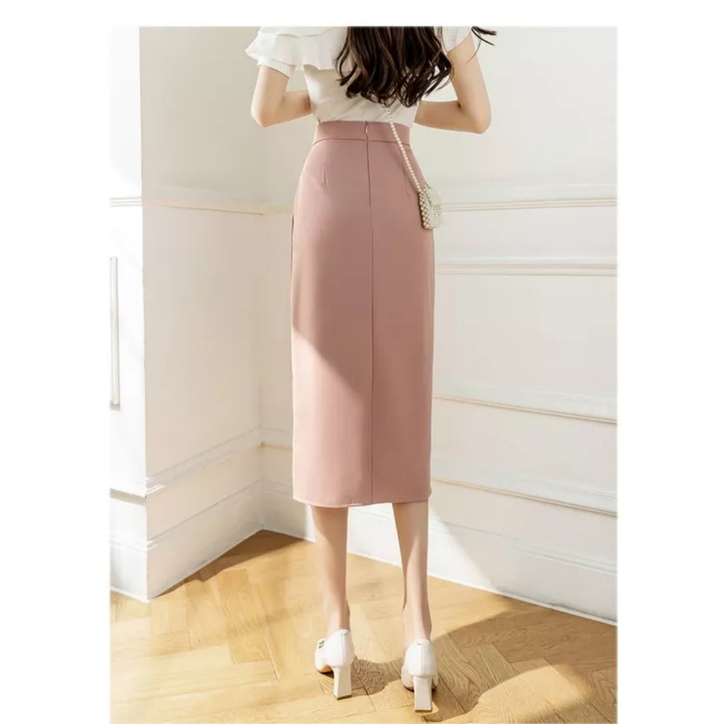 Chân Váy Bút Chì Sang chảnh nhún eo dài 70cm C1