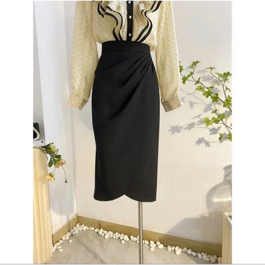 Chân Váy Bút Chì Sang chảnh nhún eo dài 70cm C1