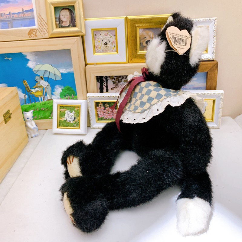 Gấu bông mèo đen handmade vintage 1993 thú nhồi bông đồ chơi dễ thương