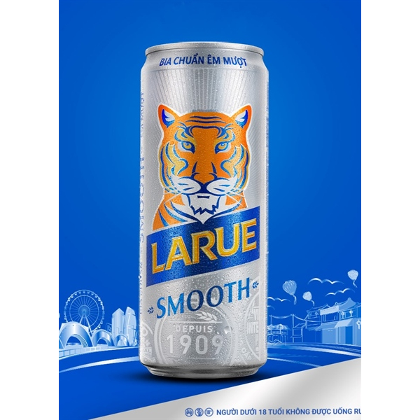 Bia LARUE Bạc Smooth 330ml