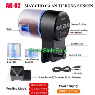 Máy cho cá ăn tự động sun sun ak02