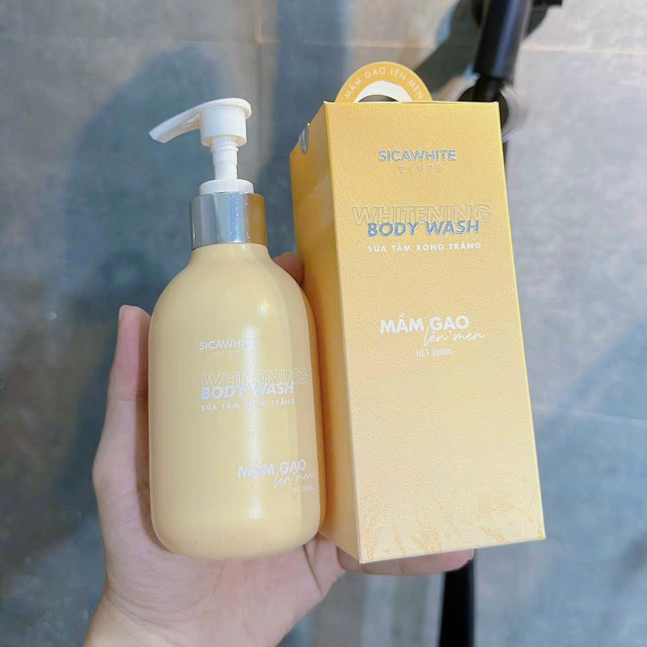 Sữa Tắm Xông Trắng Sica White - COMBO SỮA TẮM MẦM GẠO + BODY MẦM GẠO LÊN MEN H2O