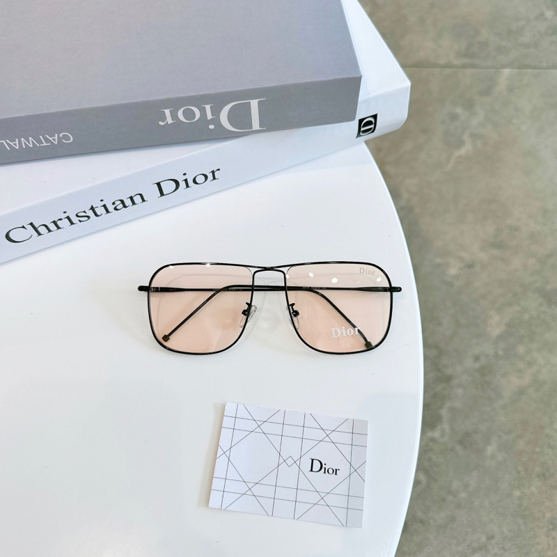 Kính râm oversize kim loại mảnh sang chảnh,kính mát má hồng UV400