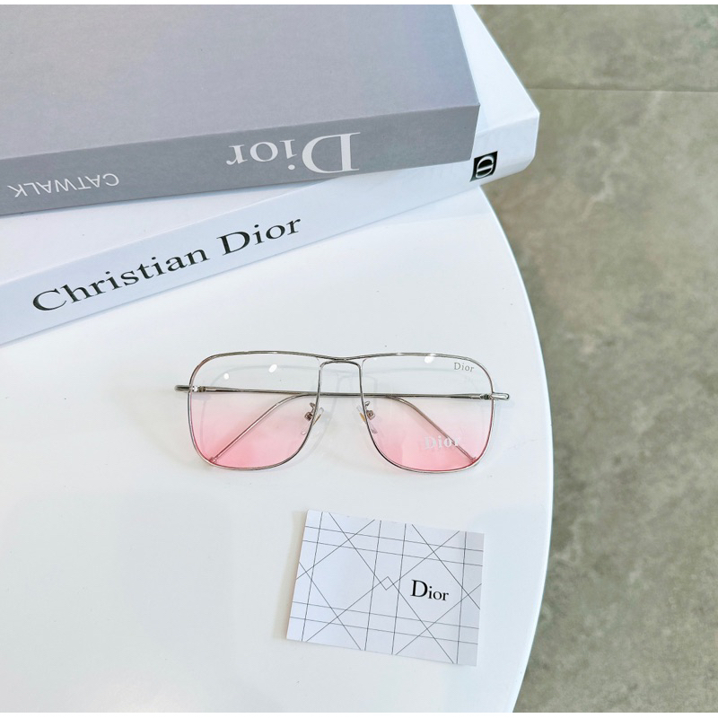 Kính râm oversize kim loại mảnh sang chảnh,kính mát má hồng UV400