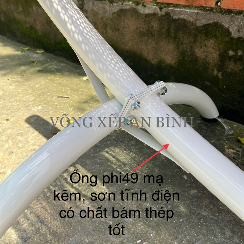 Võng Bán Nguyệt Lắp Ráp Phi 50 Chịu Lực 300kg, Giá Võng Xếp An Bình Phi32 Xuất Khẩu - Hàng Chính Hãng
