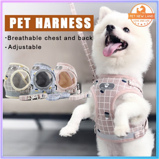 Yếm đệm lưới mềm cho thú cưng, dây đai dắt chó phản quang và thoáng khí dây dắt chó mèo dây dắt chó lớn