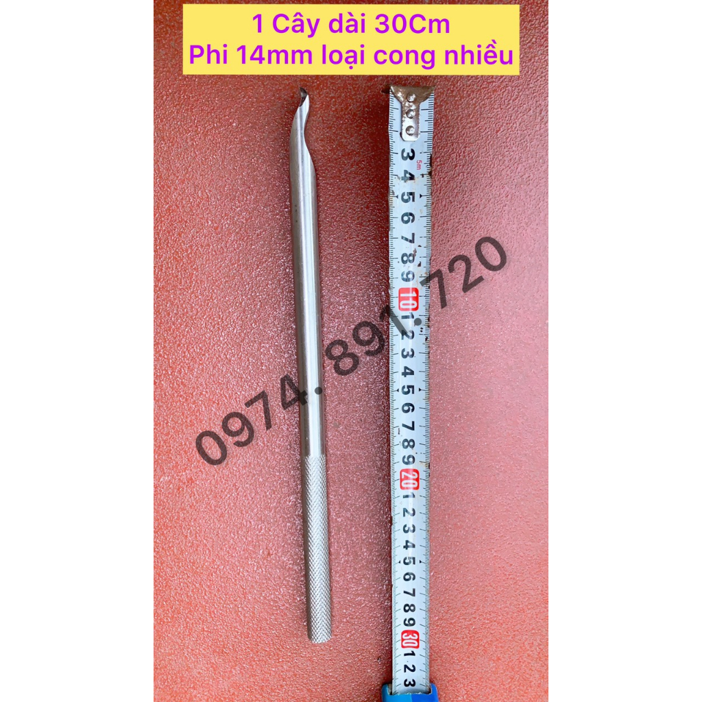 Móc lốp xe máy, xe đạp inox 304 phi 14mm loại cong nhiều