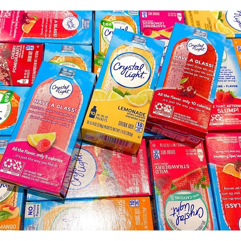 Crystal Light vị hoa quả  - For Keto, DAS, Lowcarb, Eatclean & Tiểu đường
