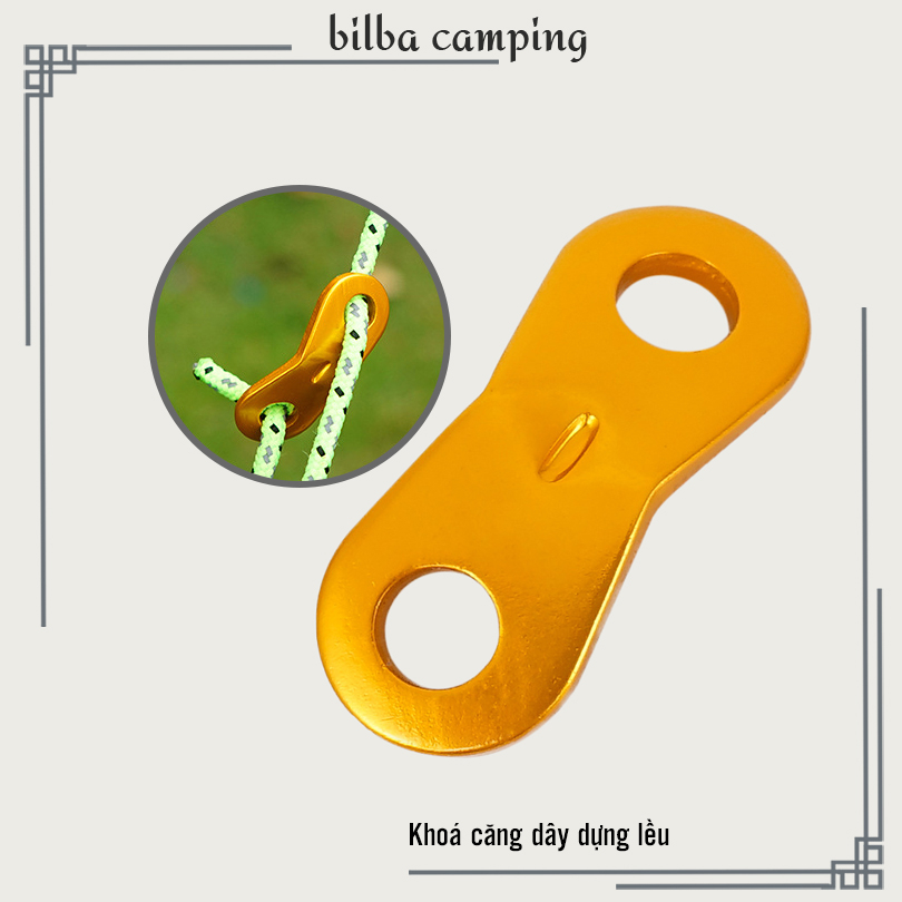 Móc khoá căng dây thừng 2 lỗ dựng lều du lịch cắm trại dã ngoại bằng hợp kim nhôm BB1271 - Billba Camping