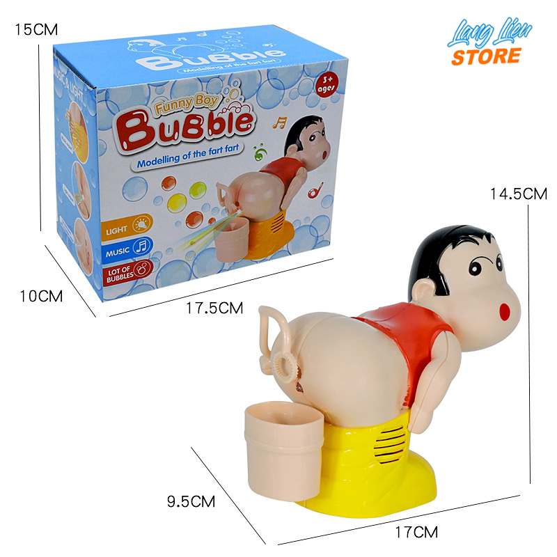 Đồ chơi Shin-Chan cậu bé bút chì thổi bong bóng tự động