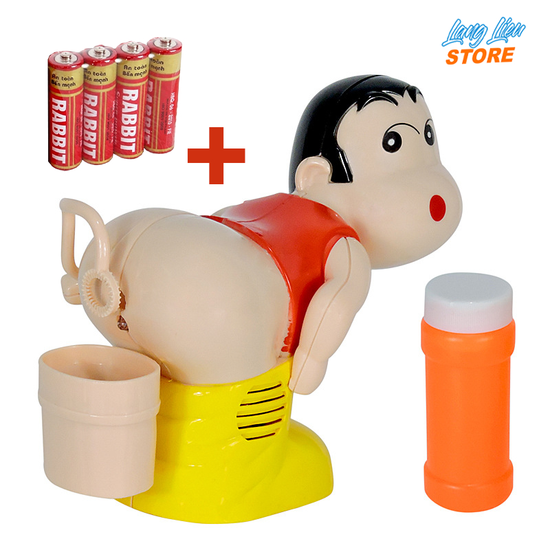 Đồ chơi Shin-Chan cậu bé bút chì thổi bong bóng tự động