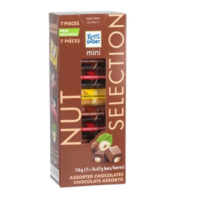 Ritter Sport Mini Tower Nuts Selection 116g date t10/7