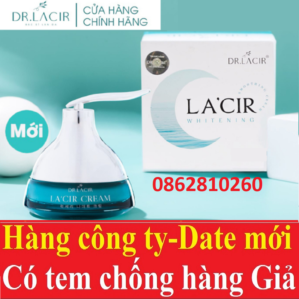 Combo kem chống nắng dưỡng da ban ngày cool cream và cấp ẩm ban đêm dr lacir whitening drlacir