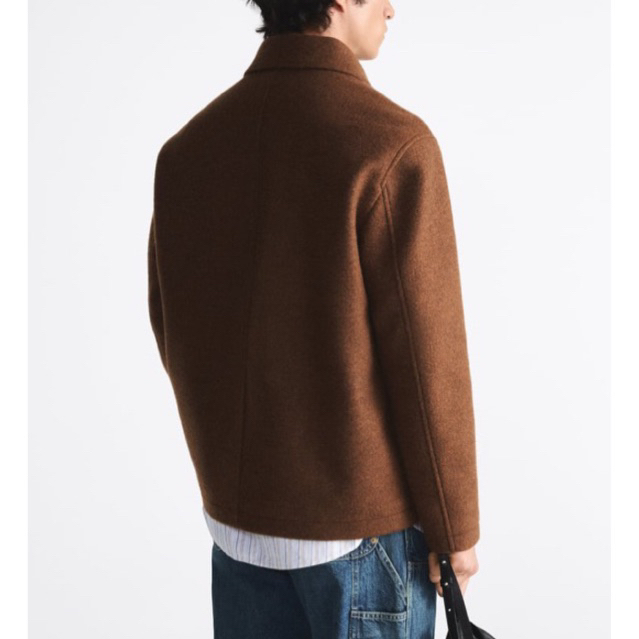 Áo dạ nam Zara authentic  SYNTHETIC WOOL WITH POCKETS size S