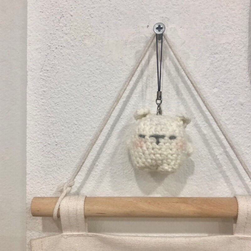 Móc khoá gấu len