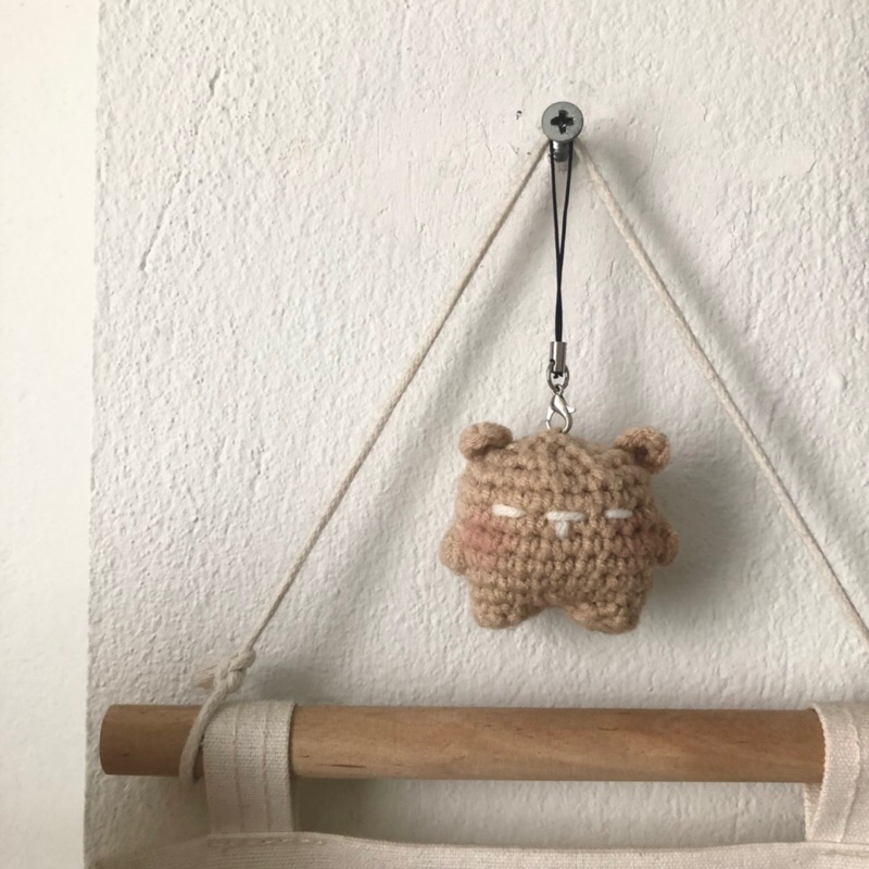 Móc khoá gấu len