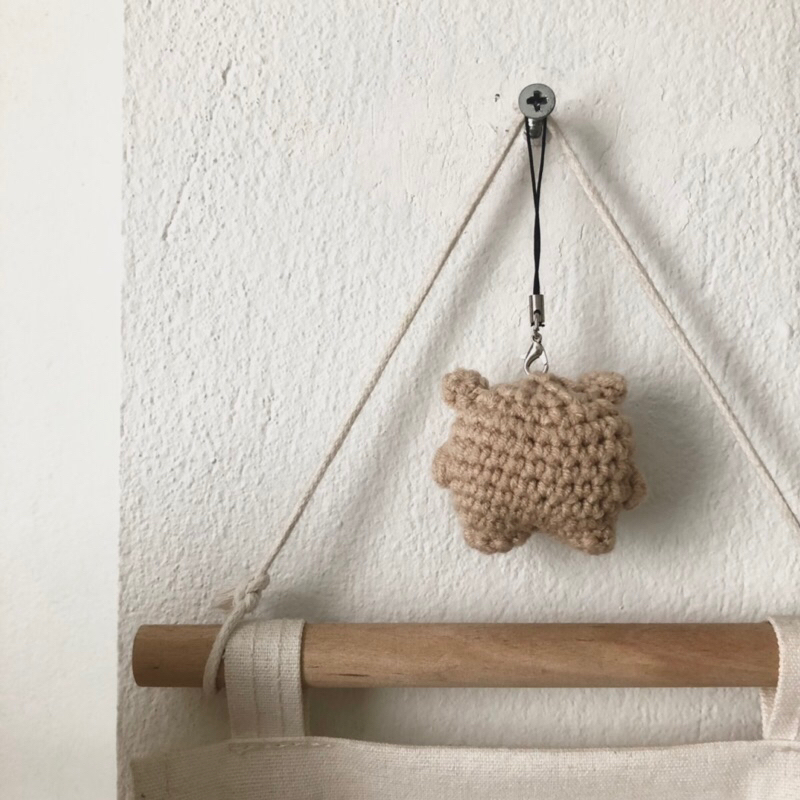 Móc khoá gấu len