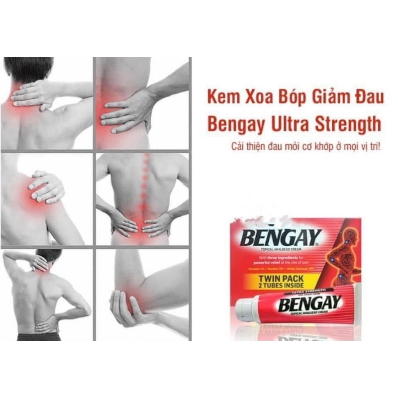 Set 2 tuyp dầu nóng xoa bóp bengay date 2024