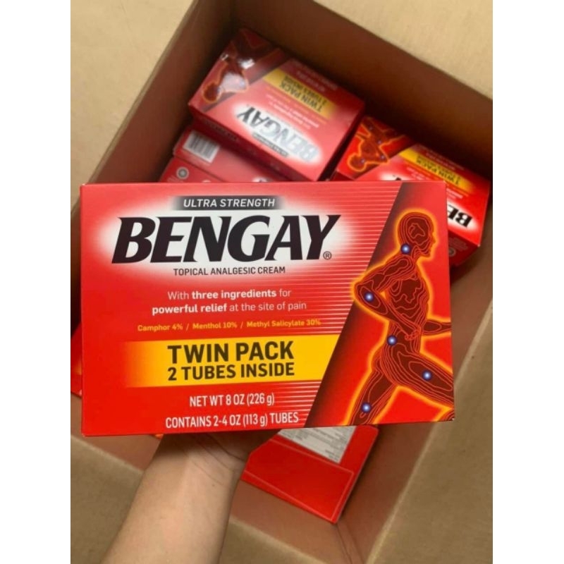 Set 2 tuyp dầu nóng xoa bóp bengay date 2024