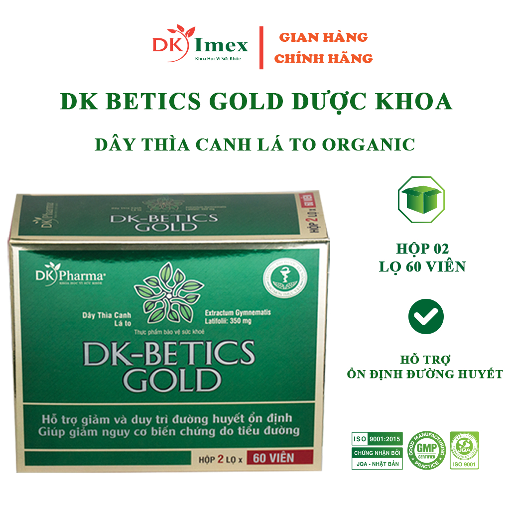 Dk Betics Gold Dược Khoa Hộp 02 Lọ 60 Viên Giá Bán Ưu Đãi