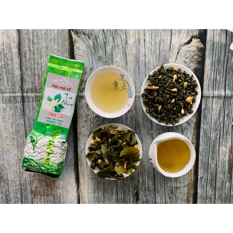 Trà Olong Hương Lài ( gói 100gr - 200gr ) 99% Trà Oolong Sơ Chế , 1% Hương Lài