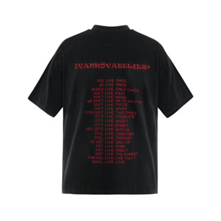 Áo thun cotton unisex - Ivankov Live Tshirt - Black