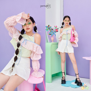 Áo kiểu tay bồng trễ “cinder top” by gum tailor