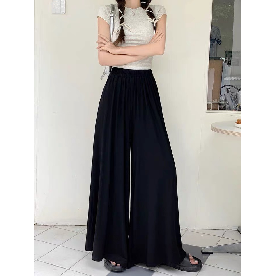 Quần đũi xuông ống rộng lưng chun-A231