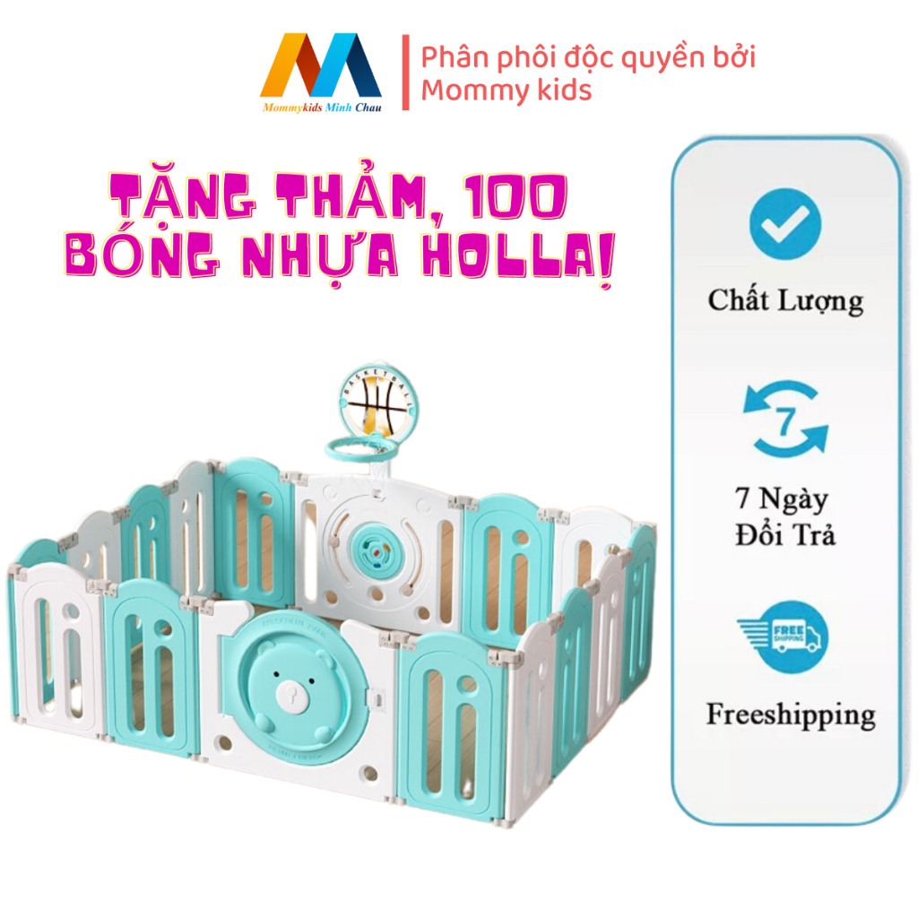 QUÂY CŨI NHỰA GẤP GỌN CAO CẤP TẶNG THẢM, 100 BÓNG NHỰA HOLLA, 1 COMBO NÉM BÓNG RỔ NẶNG 36KG
