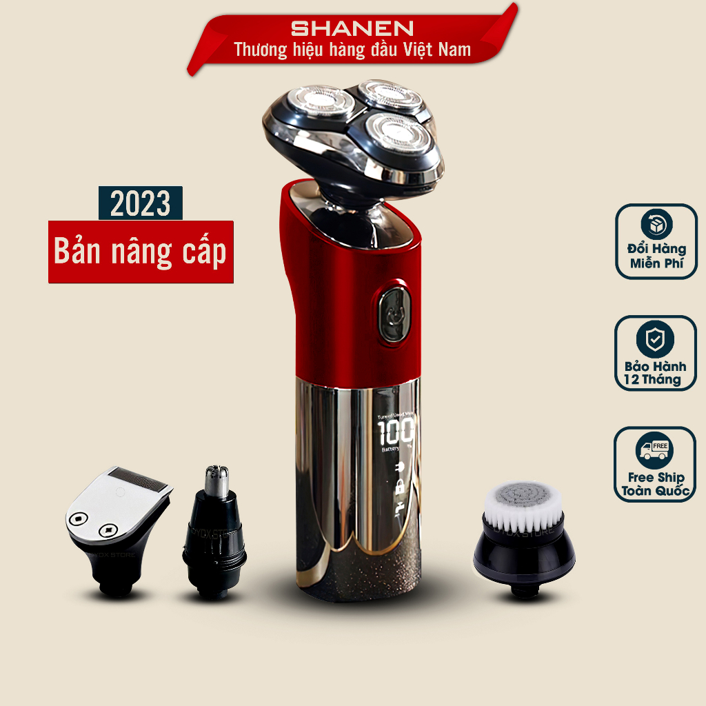 Máy cạo râu đa năng chính hãng SHANEN, Tỉa lông mũi, Cạo cực sát, êm, Shanen Official