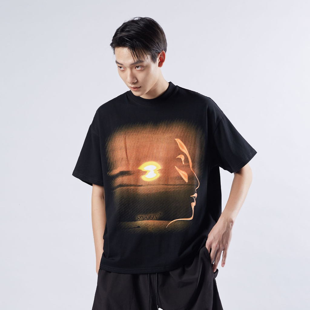 Áo Thun Boxy SNAZZY Unisex Nam Nữ Chất Liệu Cotton Chính Hãng - SUNSET