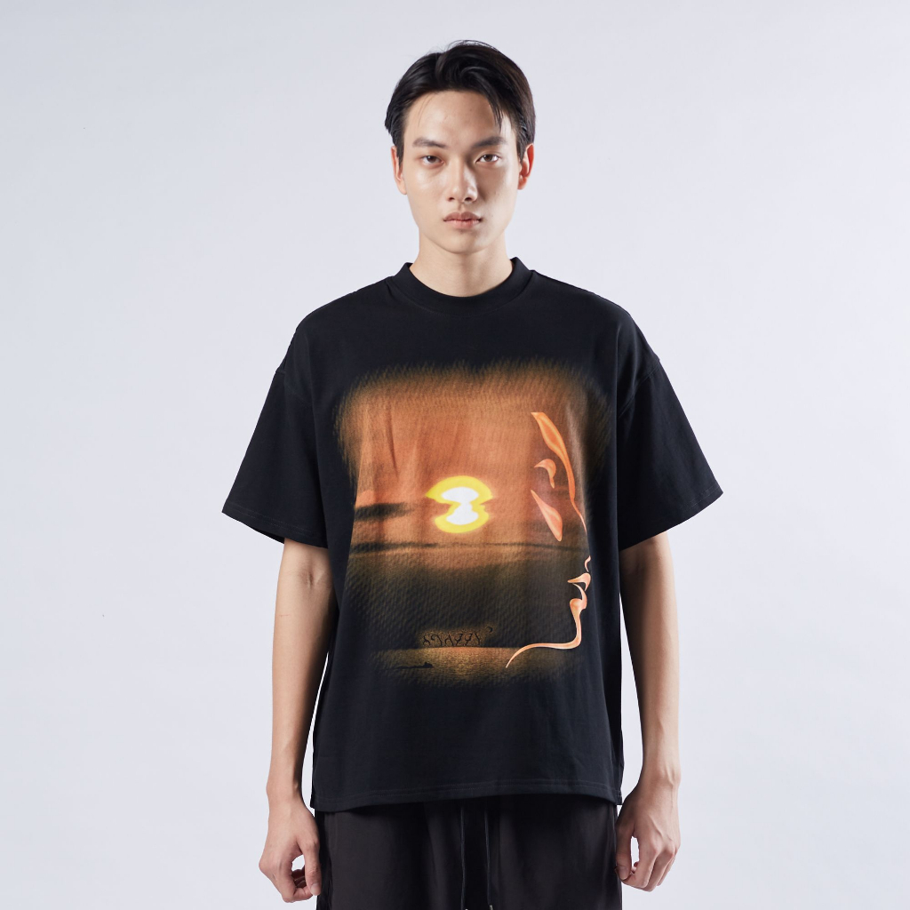 Áo Thun Boxy SNAZZY Unisex Nam Nữ Chất Liệu Cotton Chính Hãng - SUNSET