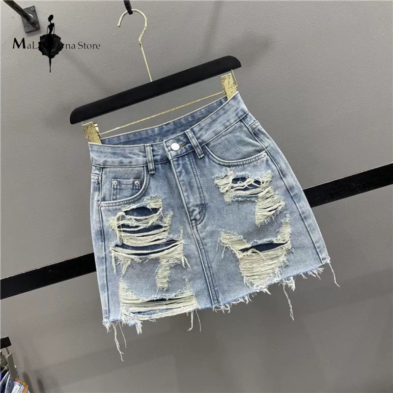 Chân Váy Jeans Rách MaLina