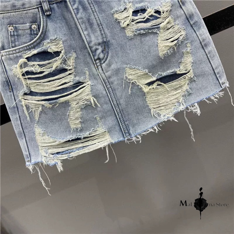 Chân Váy Jeans Rách MaLina