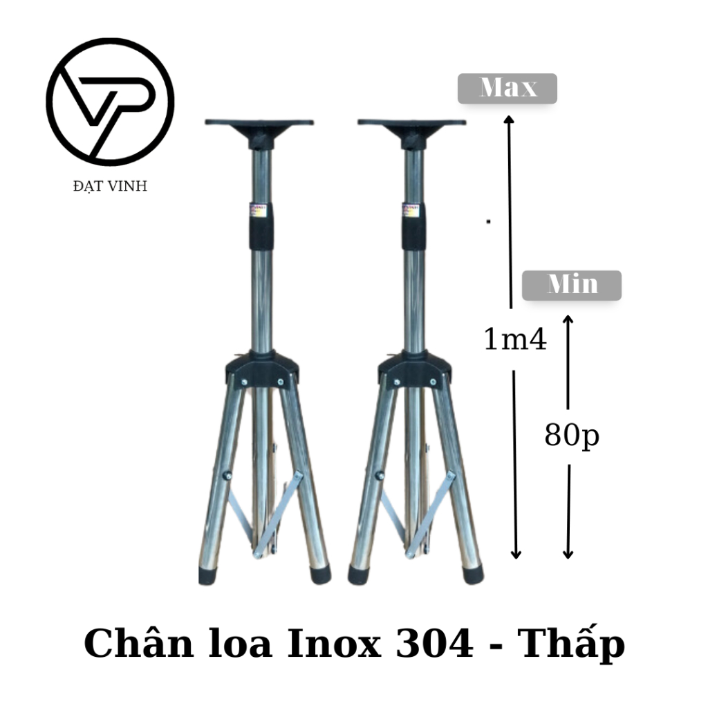 Chân loa đứng inox loại thấp Đạt Vinh