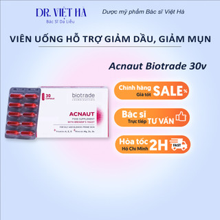 Viên uống biotrade acnaut hỗ trợ giảm dầu, giảm mụn hộp 30 viên | bs hà da liễu khuyên dùng