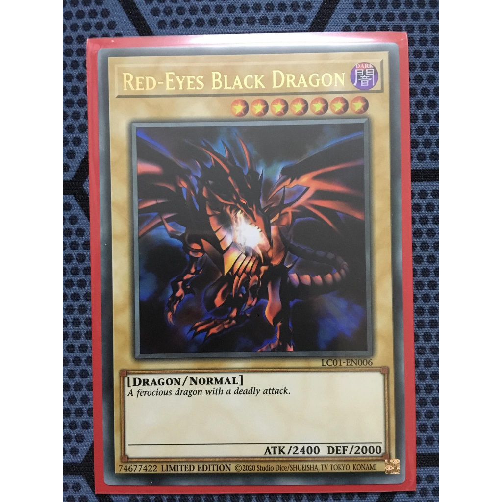 Bài yugioh thời đầu duel monster - Red-Eyes Black Dragon - LC01-EN006 - Ultra Rare Limited Editon