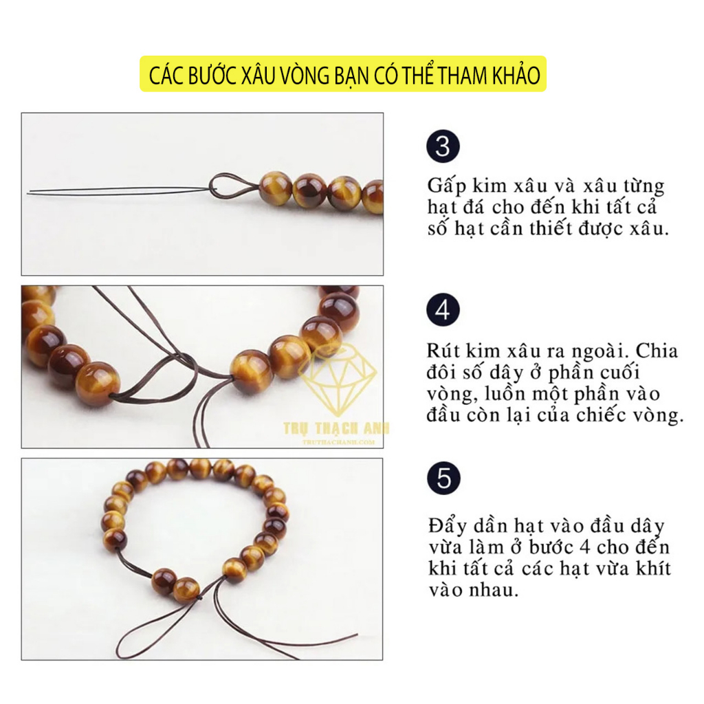 Dây xâu vòng màu trắng MDJ chun co giãn xâu vòng phong thủy làm handamde 1 cuộn 35m lẻ 3m