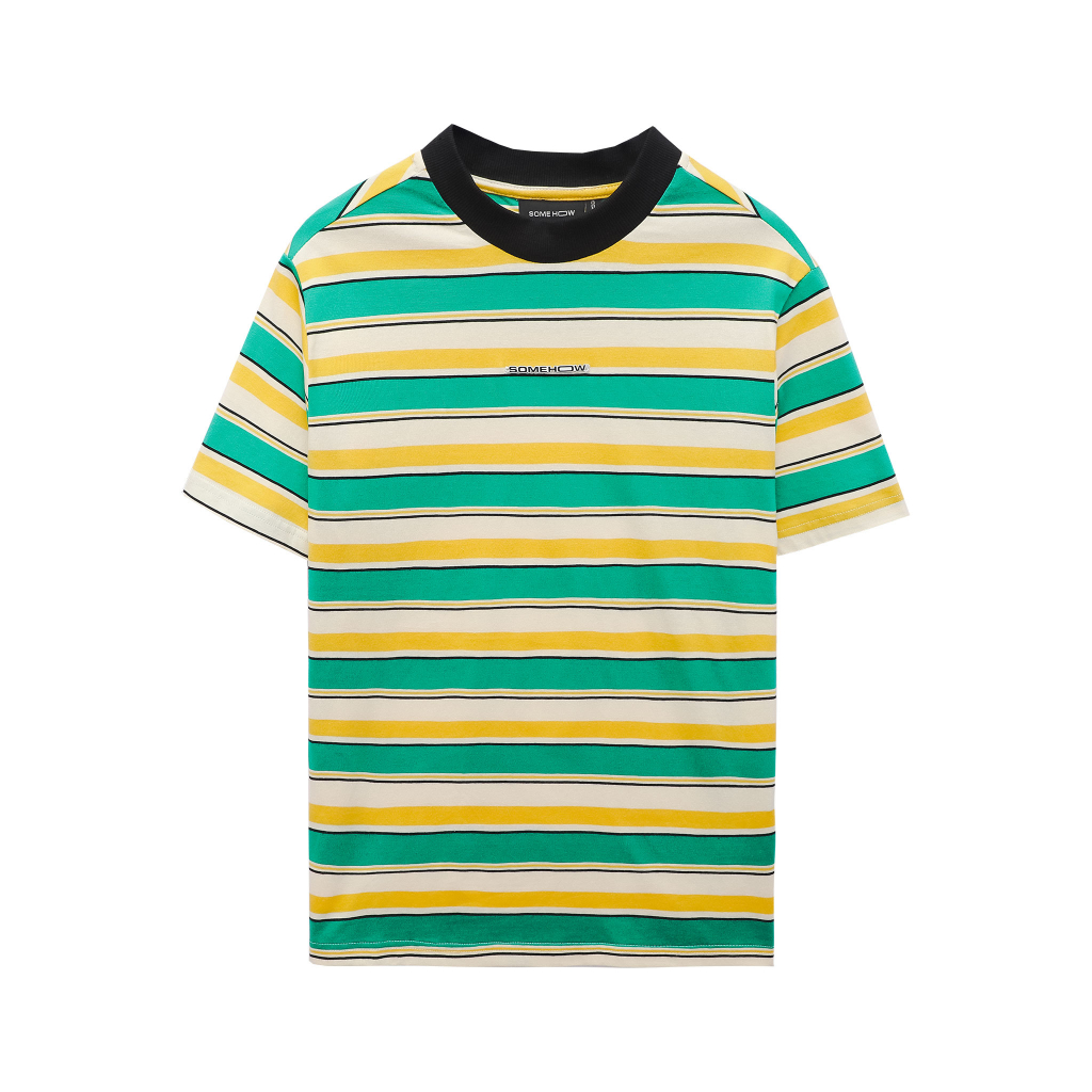 Áo Thun Nam Stripes Horizon Tee, Chất Vải Cotton Sọc Thoải Mái, AT0056, SOMEHOW