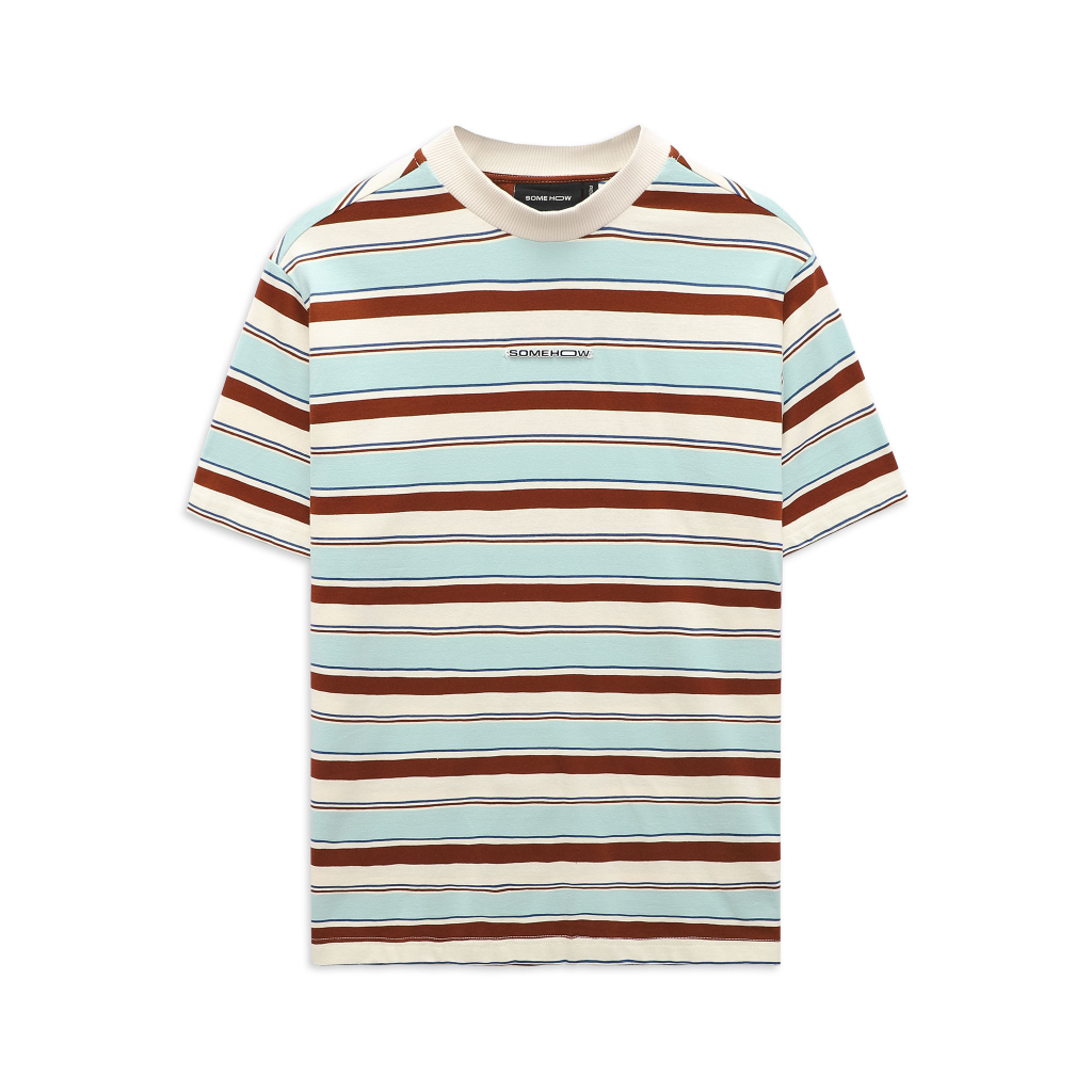 Áo Thun Nam Stripes Horizon Tee, Chất Vải Cotton Sọc Thoải Mái, AT0056, SOMEHOW