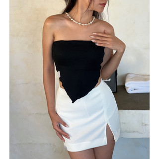 Áo croptop cúp ngực trái tim kèm mút chất thun bo co giãn Crop On Top