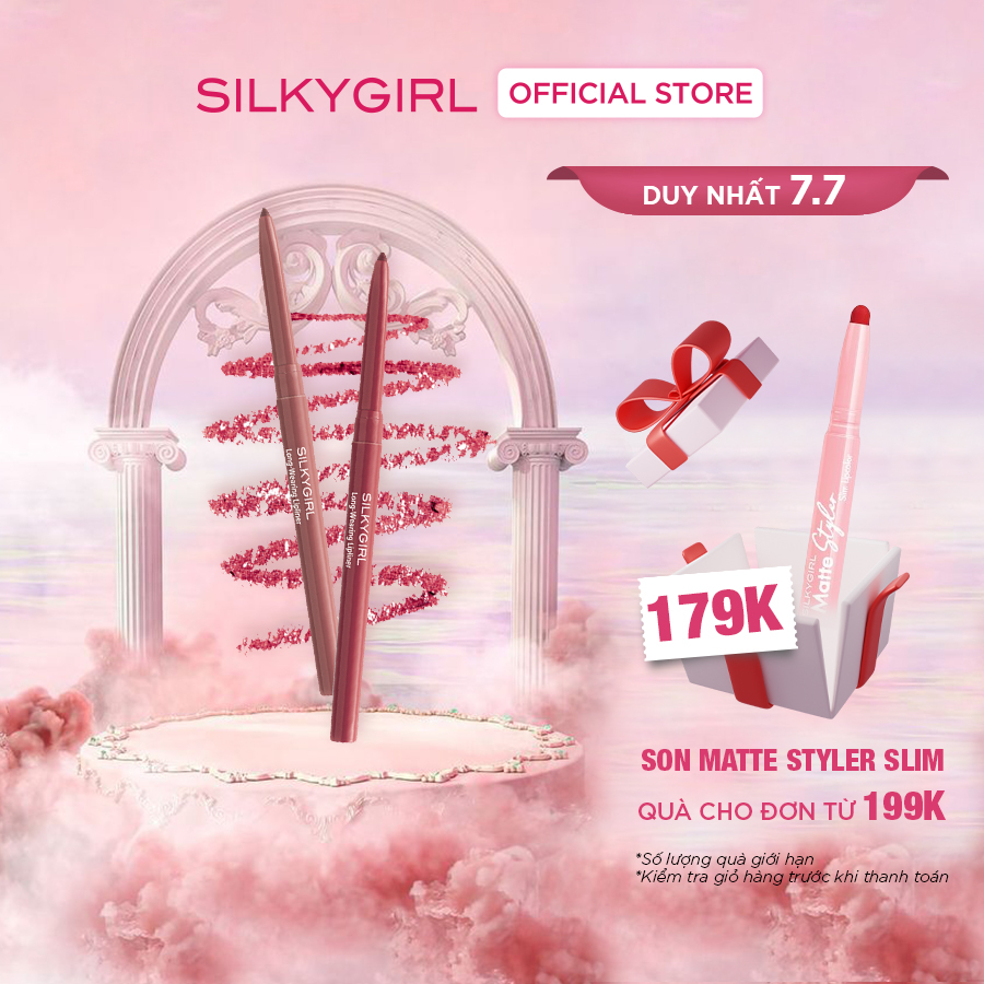 Chì Kẻ Viền Môi Mềm Mượt Silkygirl Long Wearing 0.35g